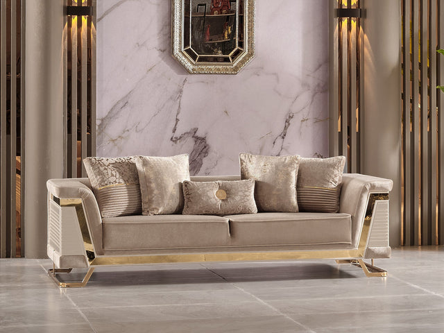 Rixos Beige Living Room Set - Ornate Home