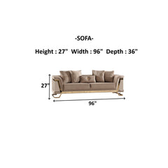 Rixos Beige Stationary Sofa - Ornate Home
