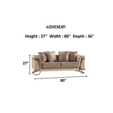 Rixos Beige Stationary Loveseat - Ornate Home