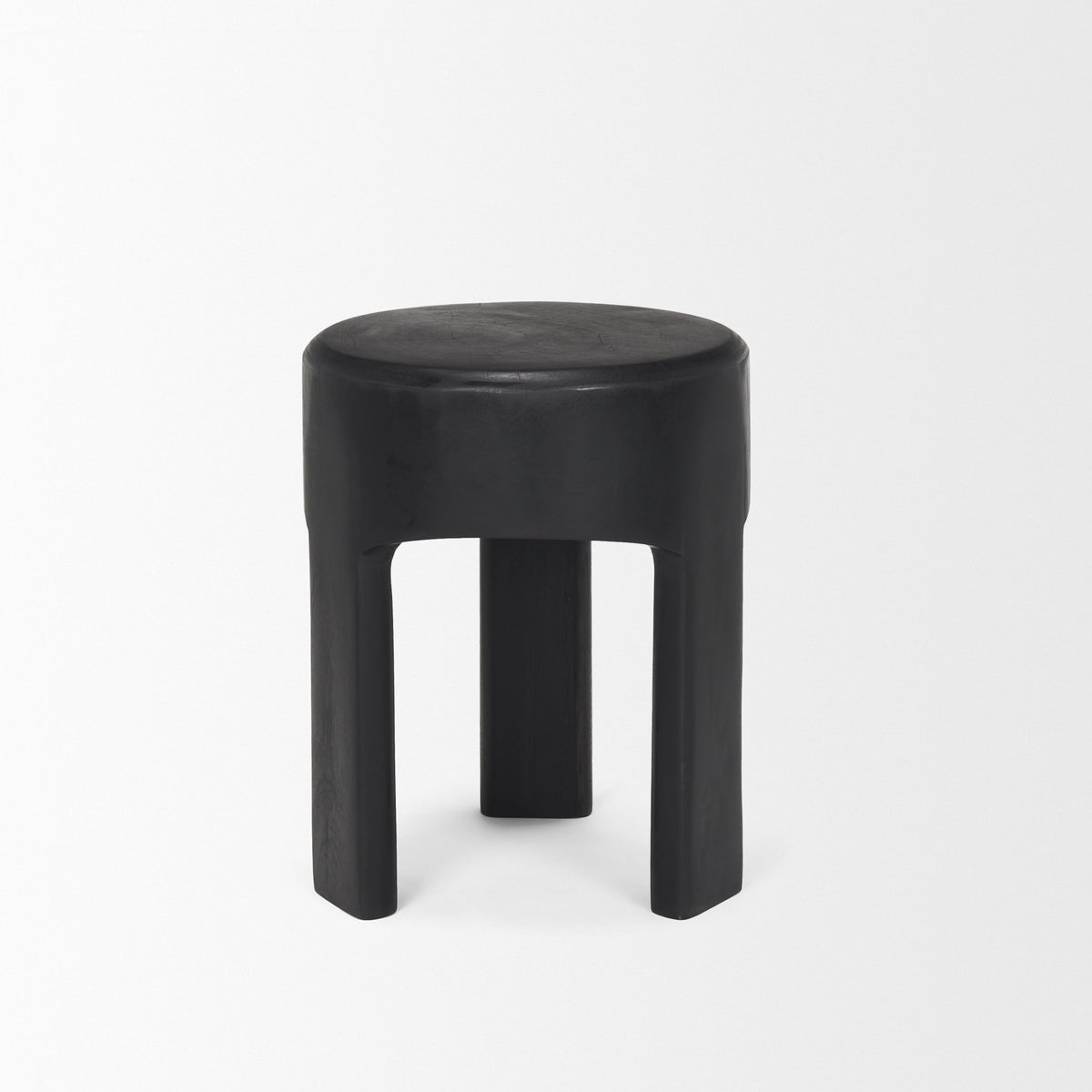 Riya Black Solid Wooden Stool - Ornate Home