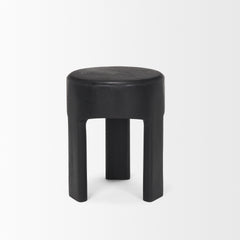 Riya Black Solid Wooden Stool - Ornate Home