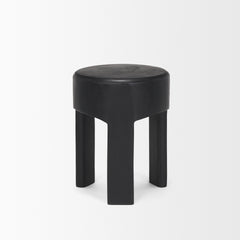 Riya Black Solid Wooden Stool - Ornate Home