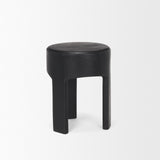Riya Black Solid Wooden Stool - Ornate Home