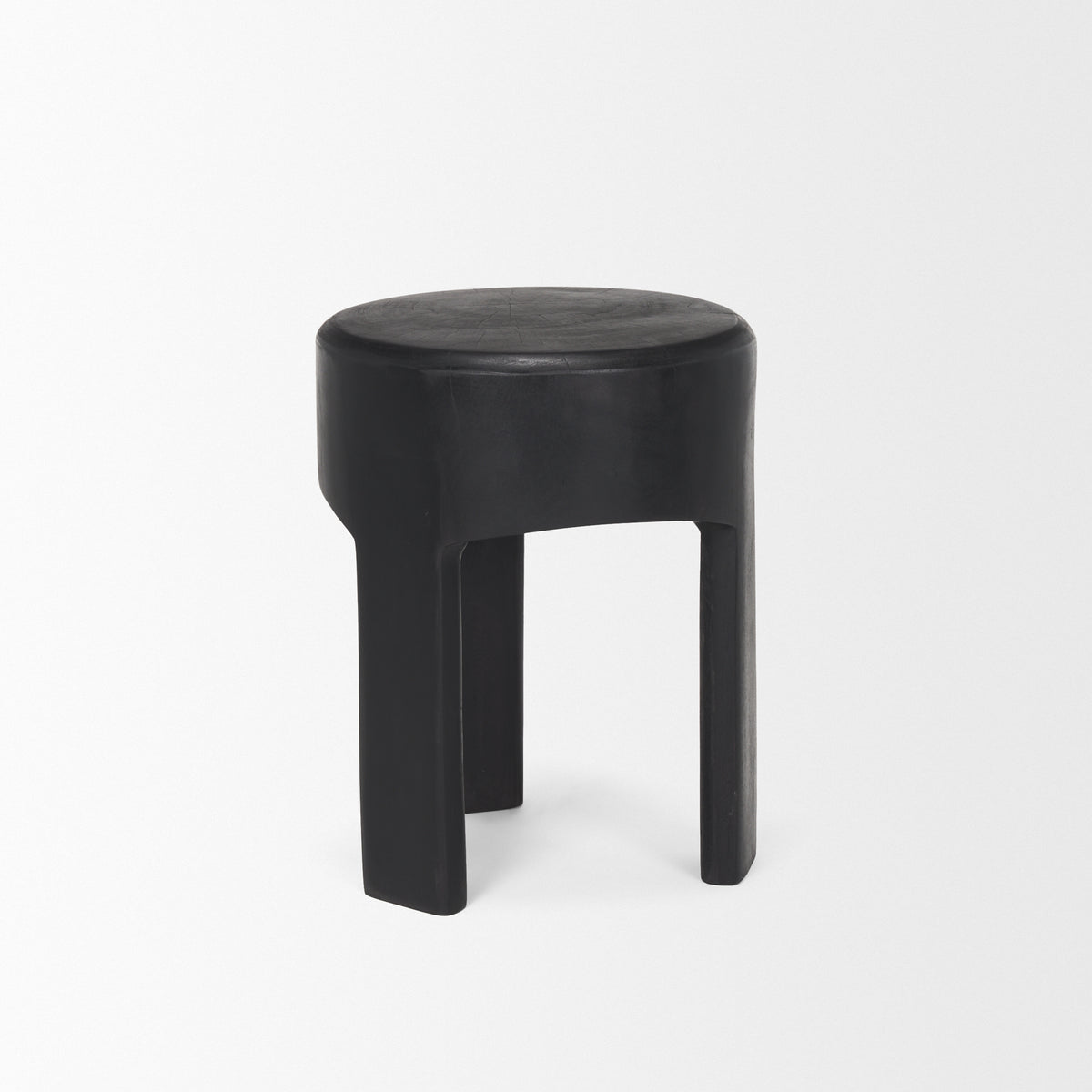 Riya Black Solid Wooden Stool - Ornate Home