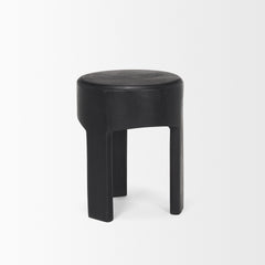 Riya Black Solid Wooden Stool - Ornate Home