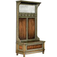 Riyo Gray/Woodtone Distressed Hall Tree - Ornate Home