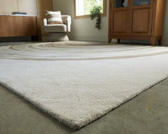 Rizwana Ivory/Brown/Gray Large Rug - Ornate Home