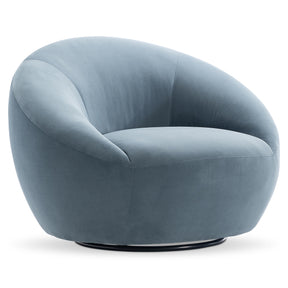 Rizz Blue Swivel Chair - Ornate Home