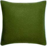 Rizzo Olive Green Wool Square Throw Pillow - Ornate Home