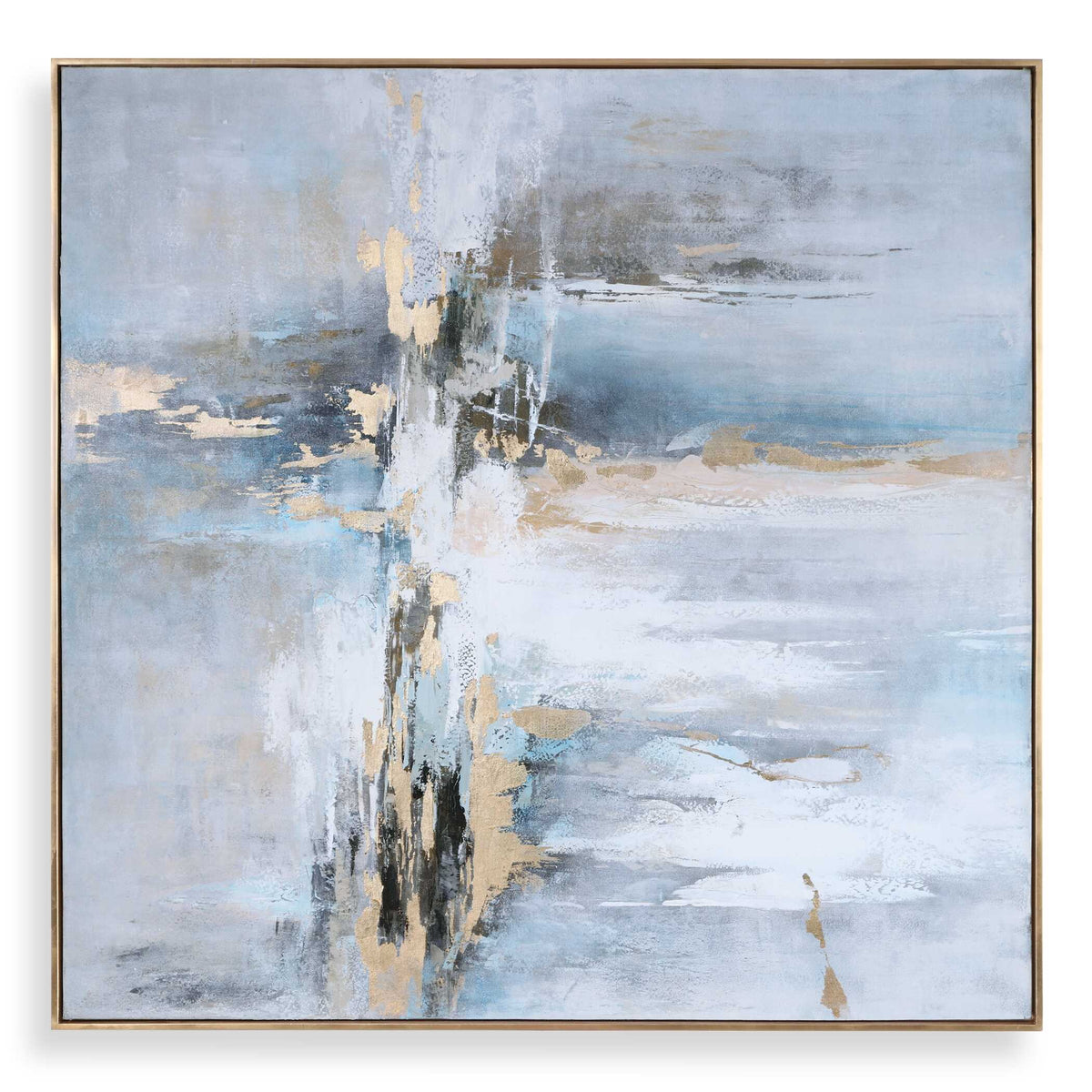 Road Less Traveled Black/Gold/Gray Abstract Art - Ornate Home