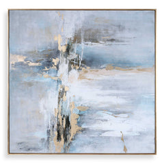Road Less Traveled Black/Gold/Gray Abstract Art - Ornate Home