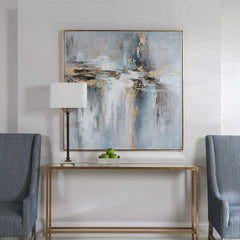Road Less Traveled Black/Gold/Gray Abstract Art - Ornate Home