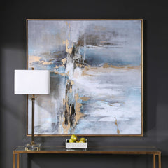 Road Less Traveled Black/Gold/Gray Abstract Art - Ornate Home