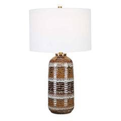 Roan Artesian Black/Brown/White Table Lamp - Ornate Home