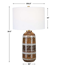 Roan Artesian Black/Brown/White Table Lamp - Ornate Home