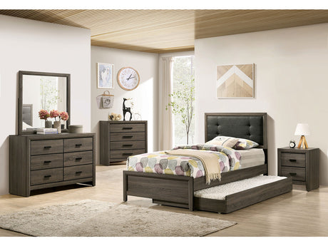 Roanne Gray/Charcoal 4 Pc. Full Bedroom Set - Ornate Home