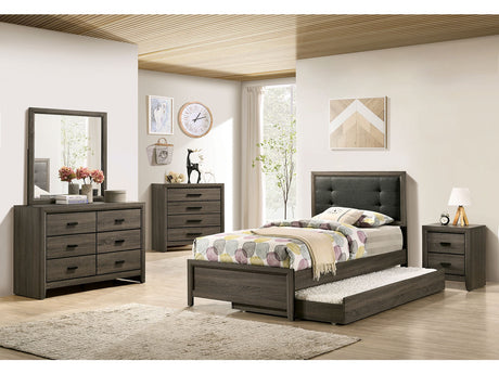 Roanne Gray/Charcoal 4 Pc. Twin Bedroom Set - Ornate Home