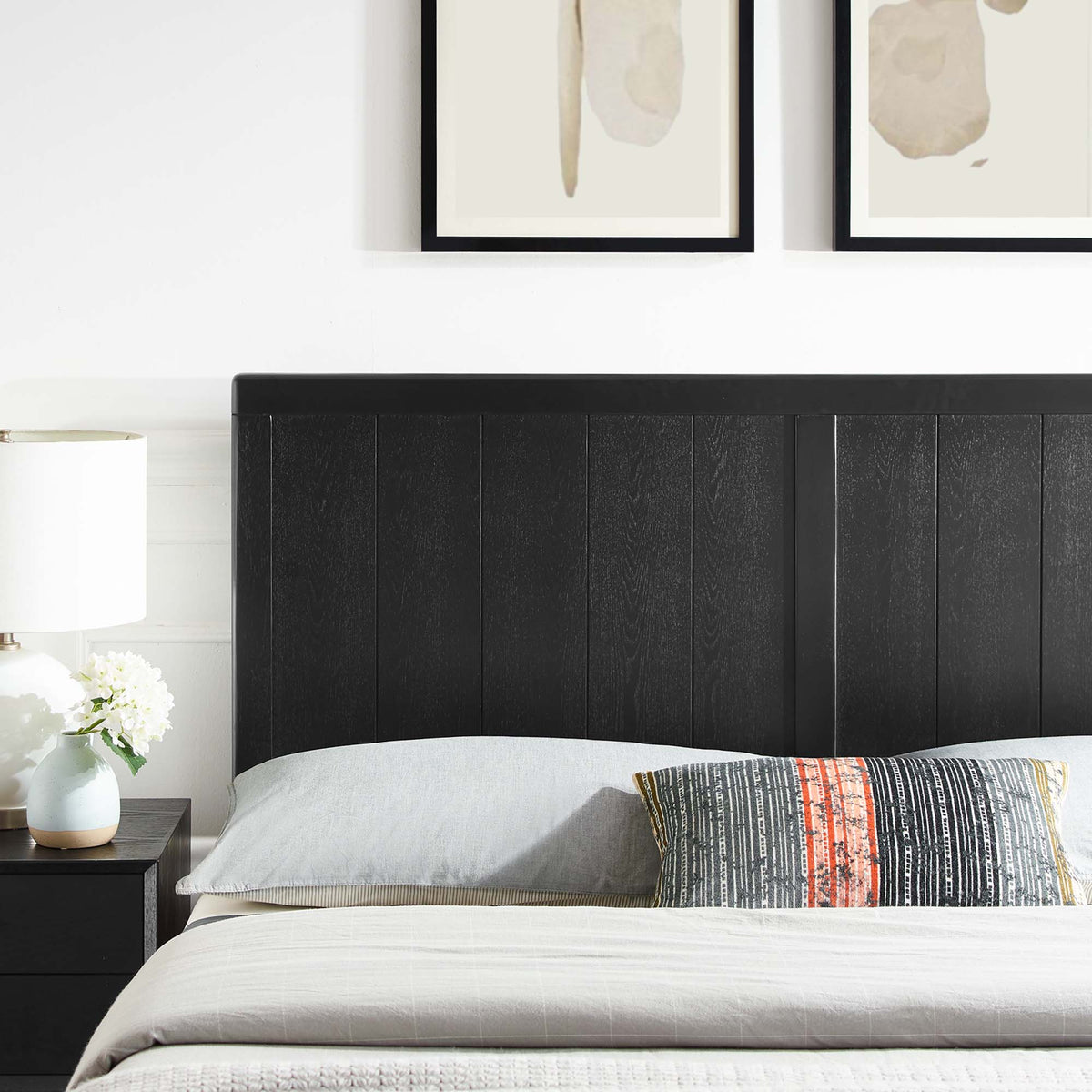 Robbie Black Wood Full Headboard - Ornate Home
