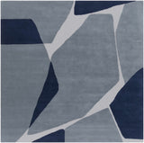 Robbins Modern Blue Wool Rug - Ornate Home