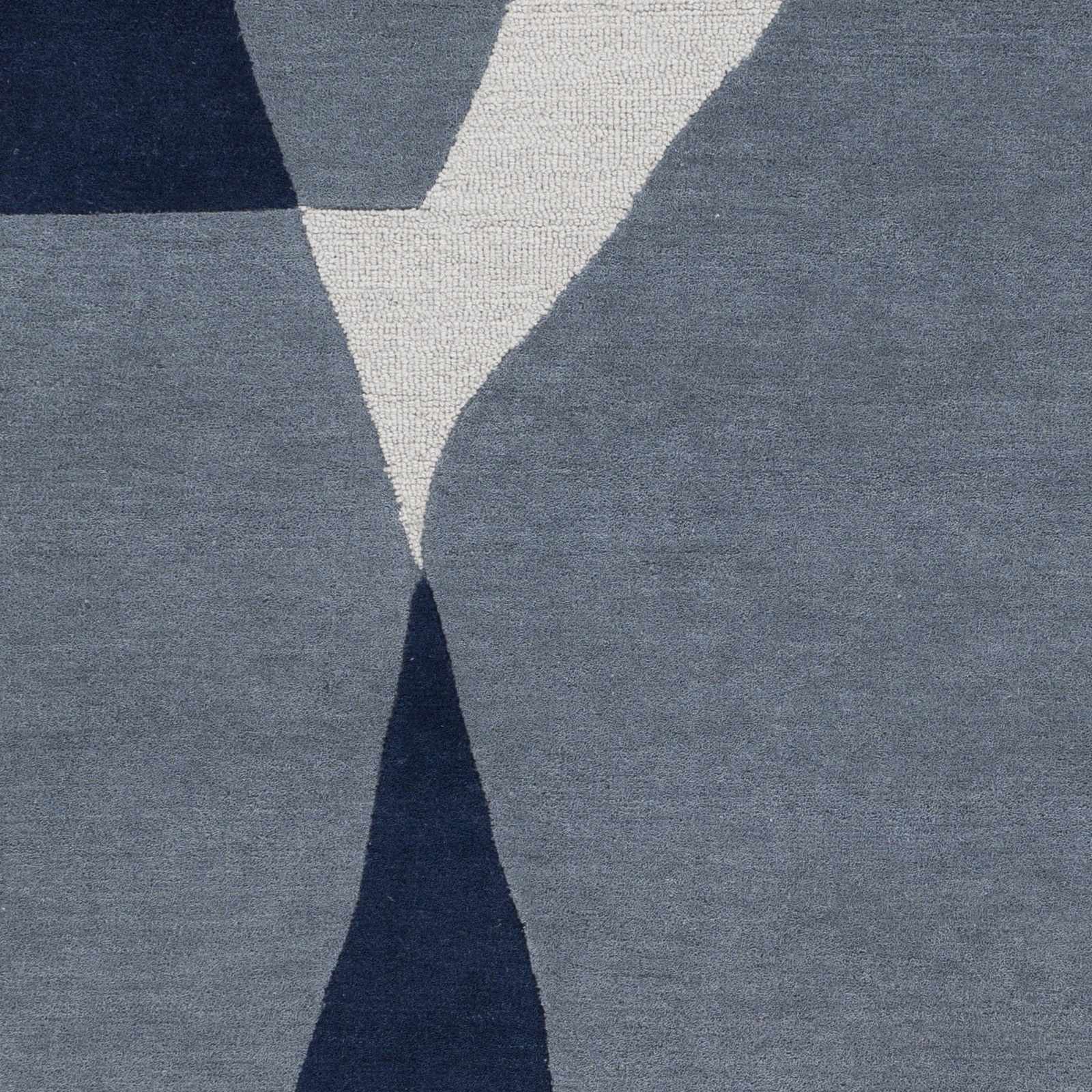 Robbins Modern Blue Wool Rug - Ornate Home