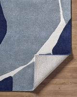 Robbins Modern Blue Wool Rug - Ornate Home
