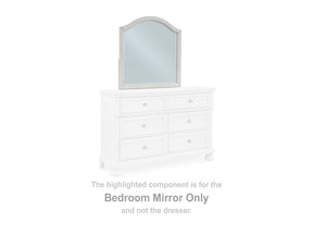 Robbinsdale Antique White 34" Bedroom Mirror - Ornate Home