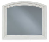 Robbinsdale Antique White 42" Bedroom Mirror - Ornate Home