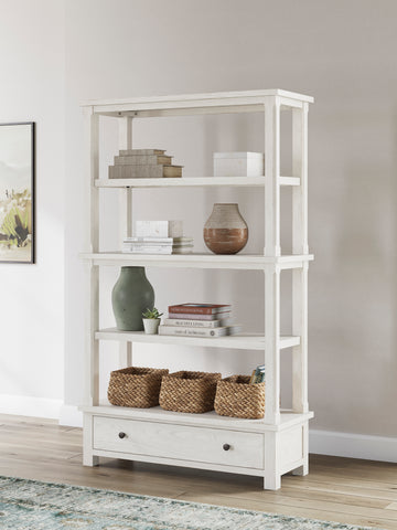 Robbinsdale Antique White Bookcase - Ornate Home