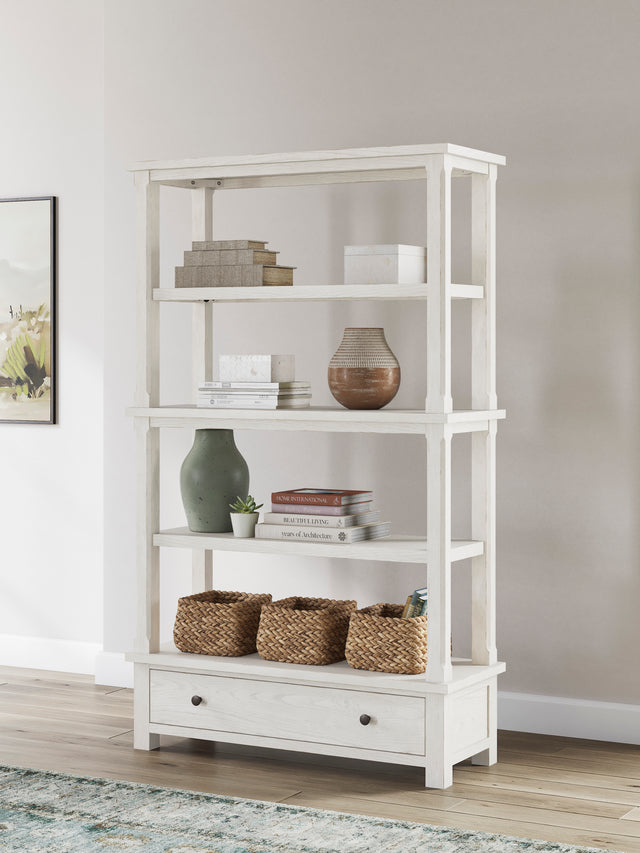 Robbinsdale Antique White Bookcase - Ornate Home