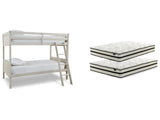 Robbinsdale Antique White Bunk Bedroom Set with Mattresses - Ornate Home