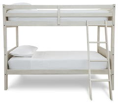 Robbinsdale Antique White Bunk Bedroom Set with Mattresses - Ornate Home