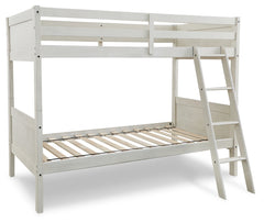 Robbinsdale Antique White Bunk Bedroom Set with Mattresses - Ornate Home