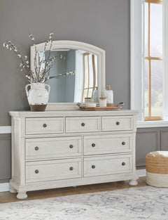 Robbinsdale Antique White Cal. King Sleigh Storage Bedroom Sets - Ornate Home