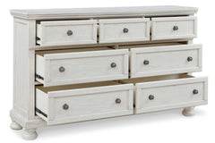 Robbinsdale Antique White Cal. King Sleigh Storage Bedroom Sets - Ornate Home