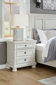 Robbinsdale Antique White Cal. King Sleigh Storage Bedroom Sets - Ornate Home