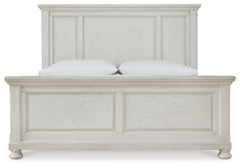 Robbinsdale Antique White California King Panel Bed - Ornate Home
