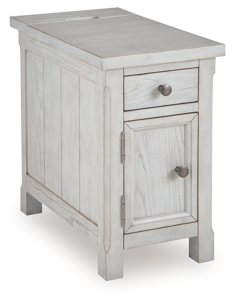 Robbinsdale Antique White Chairside End Table - Ornate Home