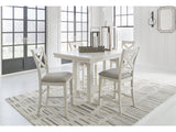 Robbinsdale Antique White Counter EXT Table and 4 Barstools - Ornate Home