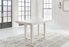 Robbinsdale Antique White Counter EXT Table and 4 Barstools - Ornate Home