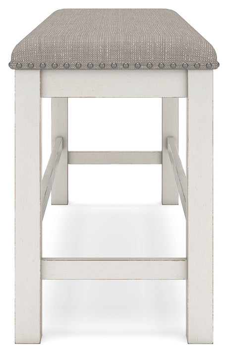 Robbinsdale Antique White Counter Height 49" Dining Bench (Online Special Price) - Ornate Home