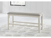 Robbinsdale Antique White Counter Height 49" Dining Bench - Ornate Home
