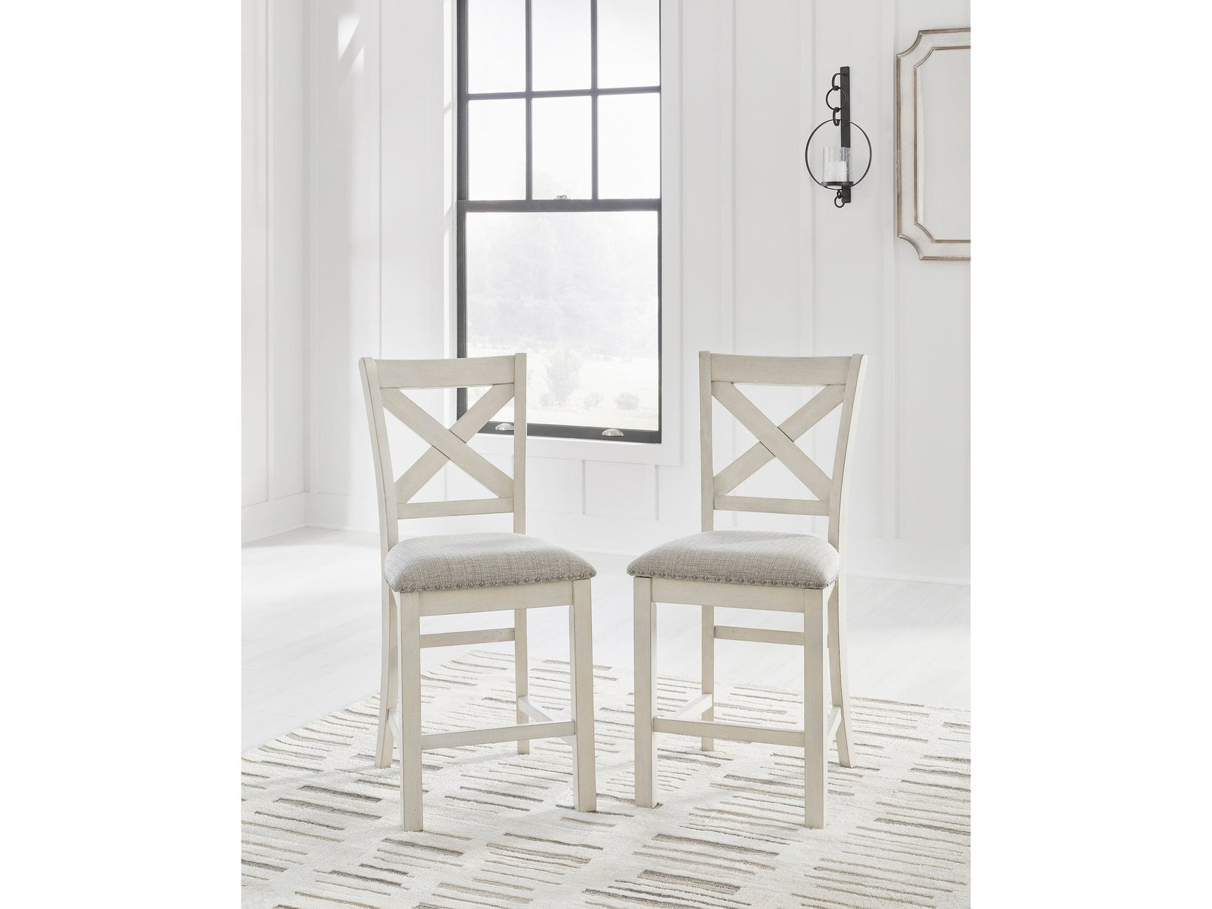 Robbinsdale Antique White Counter Height Dining Chair (Set of 2) - Ornate Home