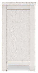 Robbinsdale Antique White Counter Height Dining Table, 2 Barstools, Bench and Server (Online Special Price) - Ornate Home