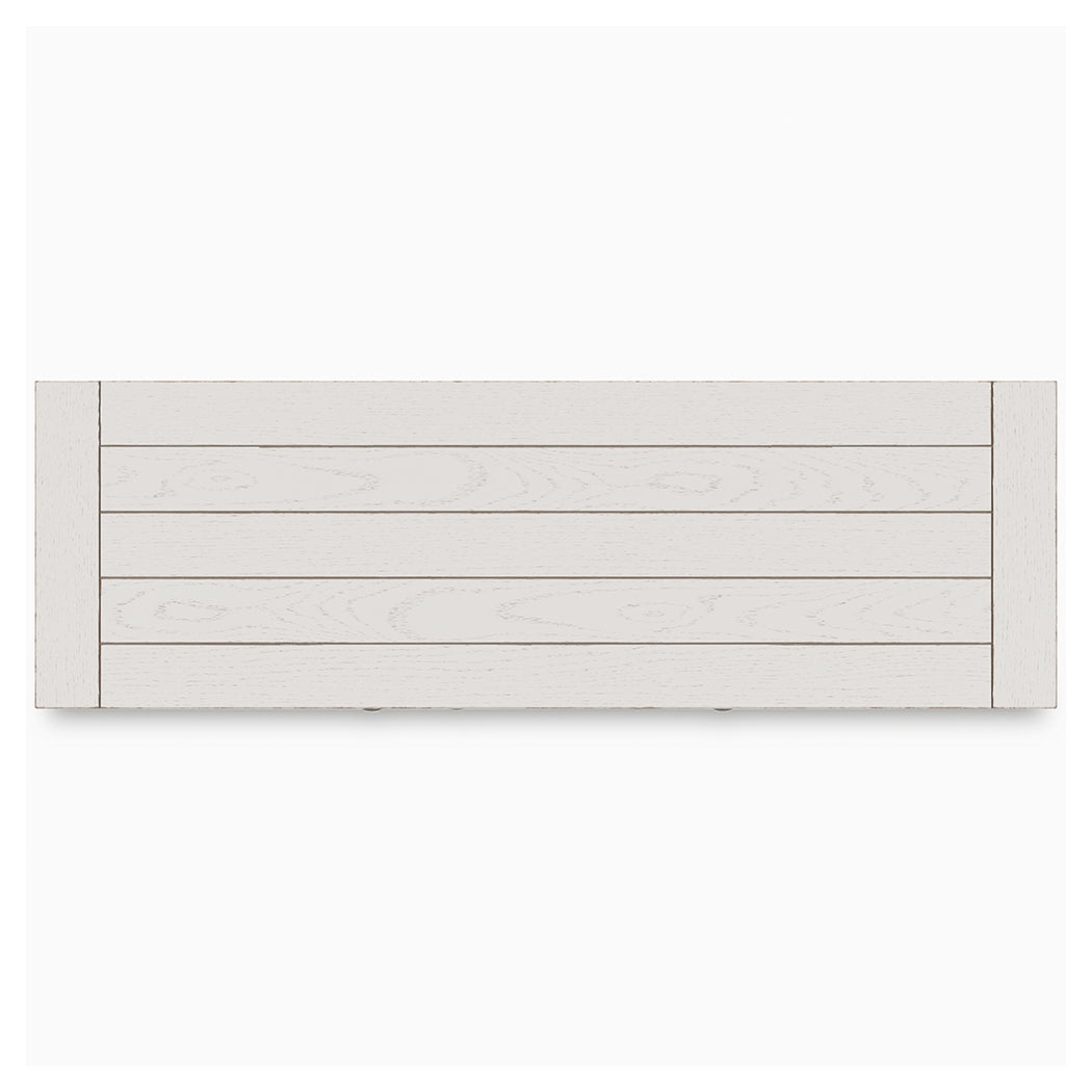 Robbinsdale Antique White Counter Height Dining Table, 2 Barstools, Bench and Server - Ornate Home