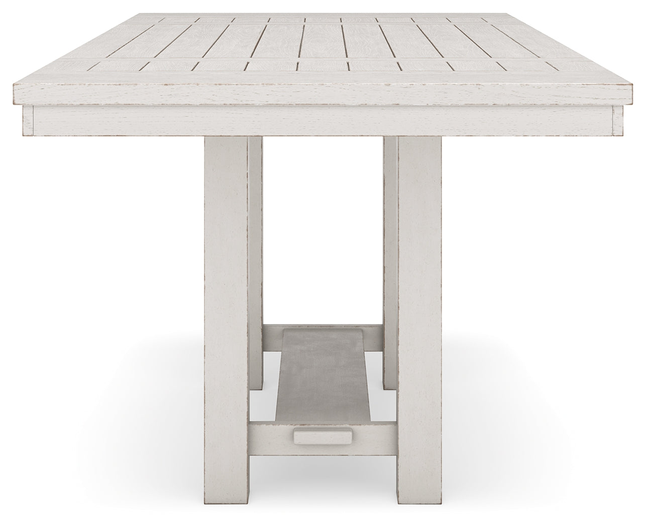 Robbinsdale Antique White Counter Height Dining Table, 4 Barstools and Bench - Ornate Home