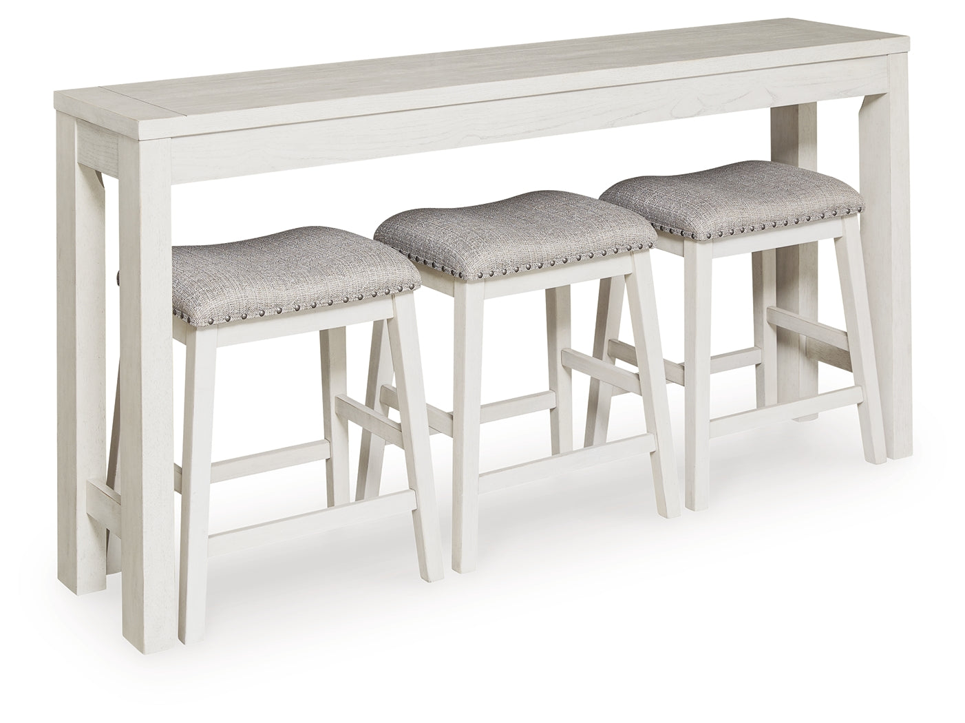 Robbinsdale Antique White Counter Height Dining Table and 3 Barstools Set (Online Special Price) - Ornate Home