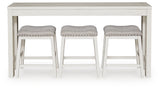 Robbinsdale Antique White Counter Height Dining Table and 3 Barstools Set (Online Special Price) - Ornate Home
