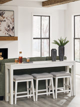 Robbinsdale Antique White Counter Height Dining Table and 3 Barstools Set (Online Special Price) - Ornate Home
