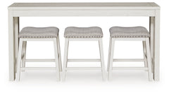 Robbinsdale Antique White Counter Height Dining Table and 3 Barstools Set - Ornate Home