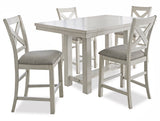 Robbinsdale Antique White Counter Height Dining Table and 4 Barstools (Online Special Price) - Ornate Home
